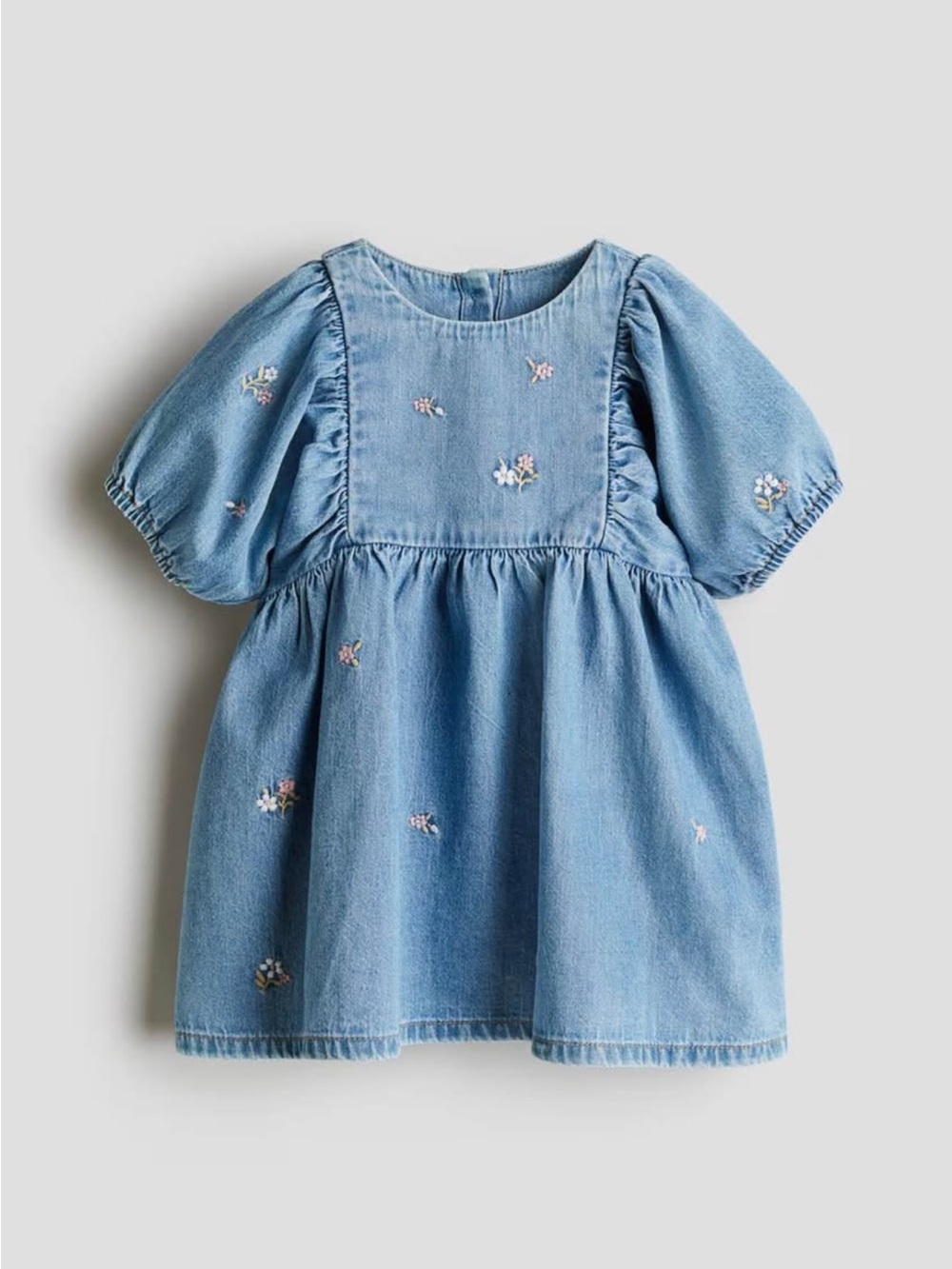 H&M Blue Floral Embroidered Kids Dress size 3T